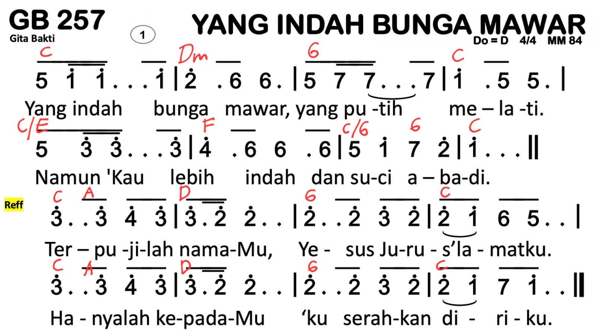 Partitur Chord GB 257
