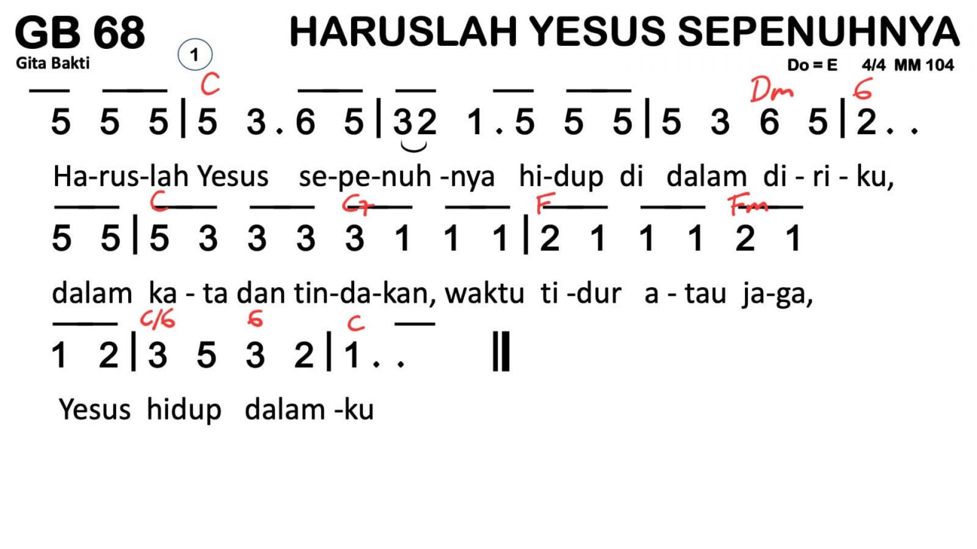 Partitur Chord GB 68