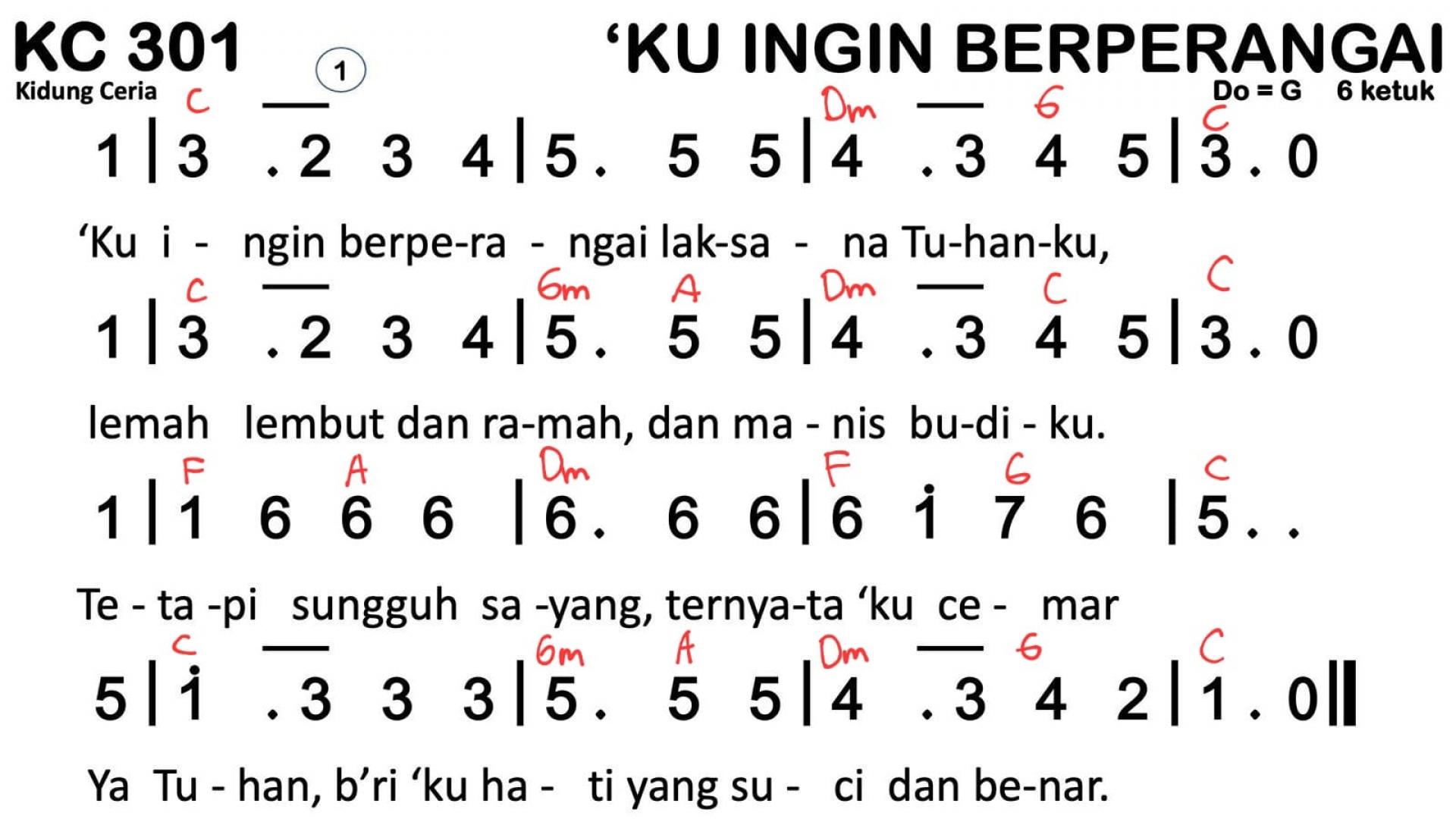 Partitur Chord KC 301