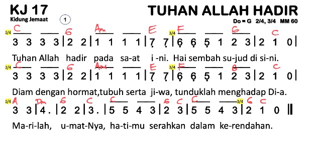 Partitur Chord KJ 17