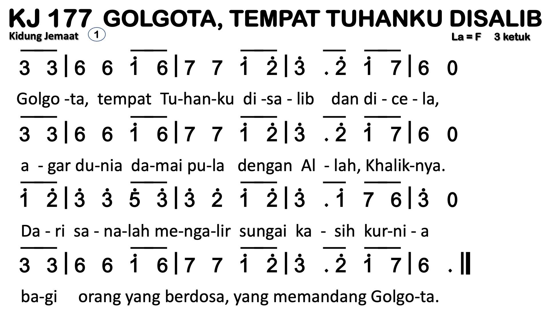 Partitur Chord KJ 177