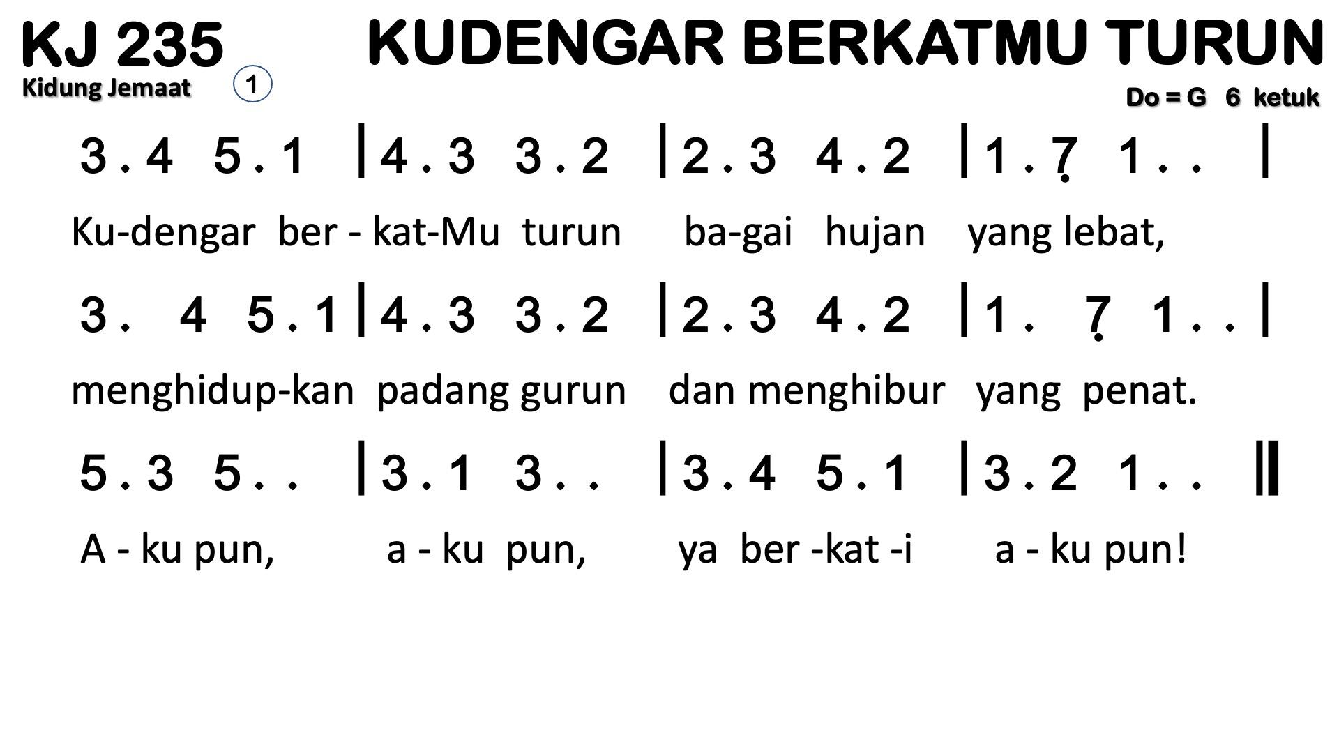 Partitur Chord KJ 235