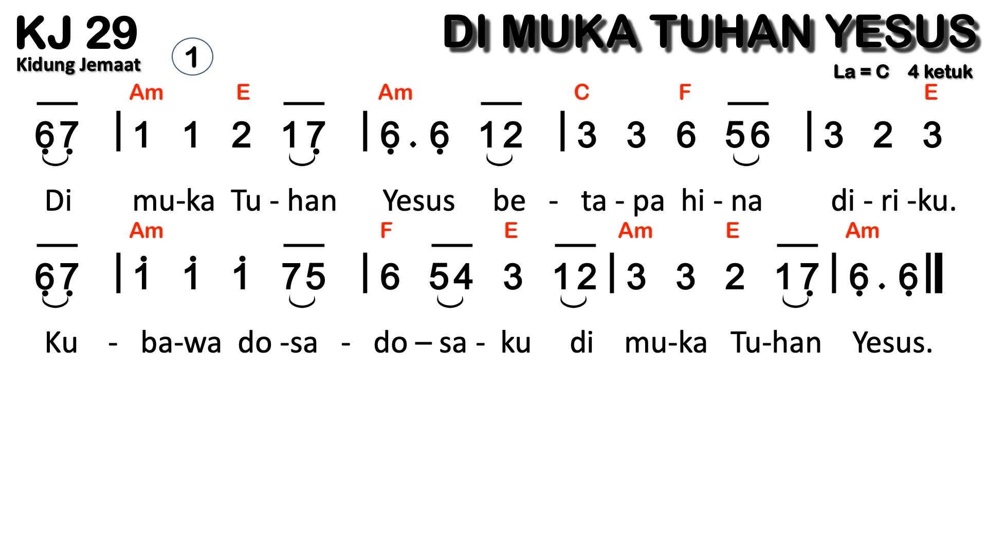 Partitur Chord KJ 29