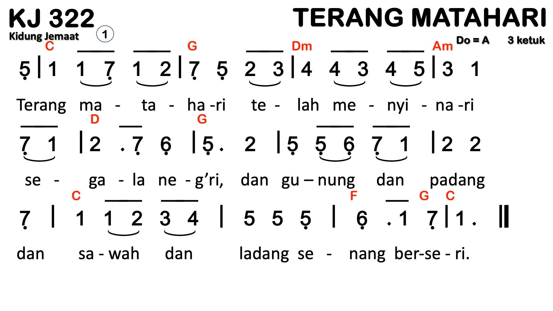 Partitur Chord KJ 322