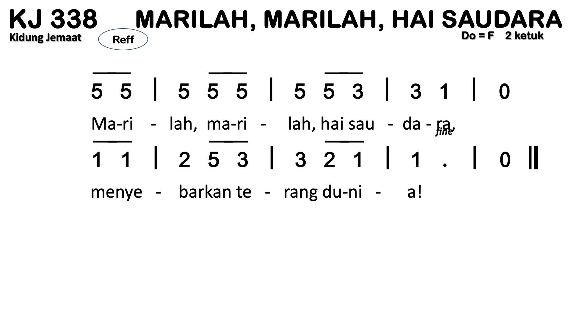 Partitur Chord KJ 338