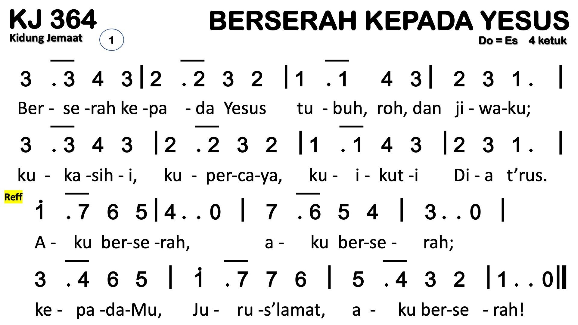 Partitur Chord KJ 364