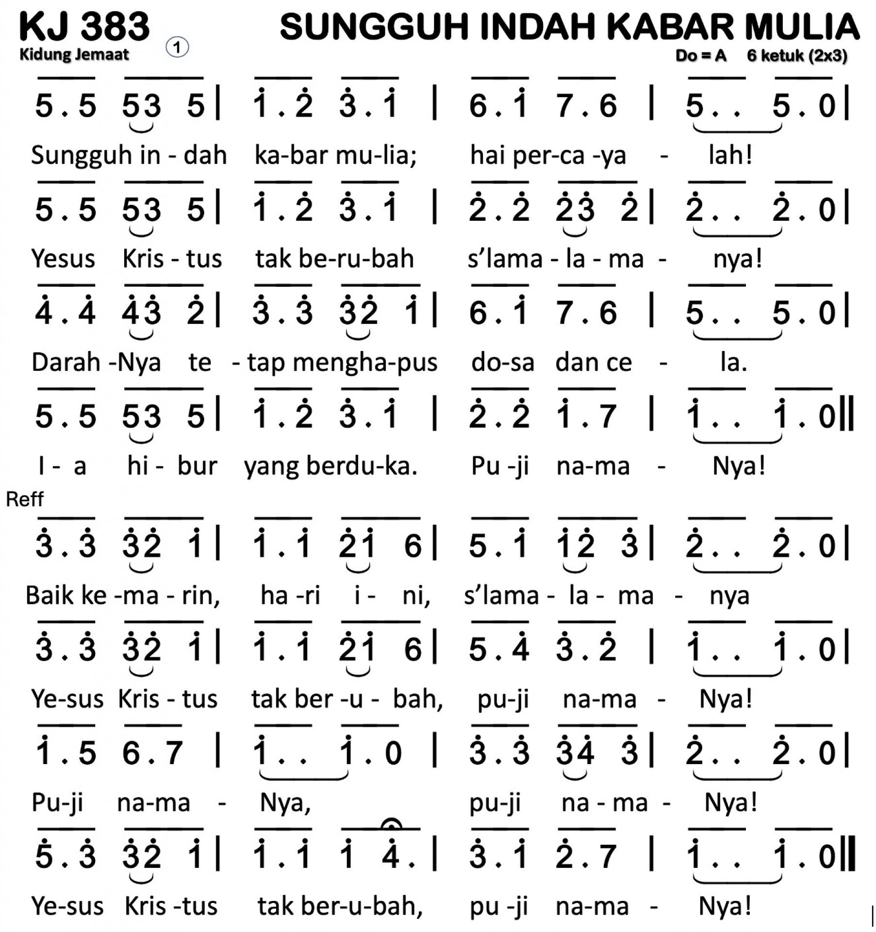 Partitur Chord KJ 383