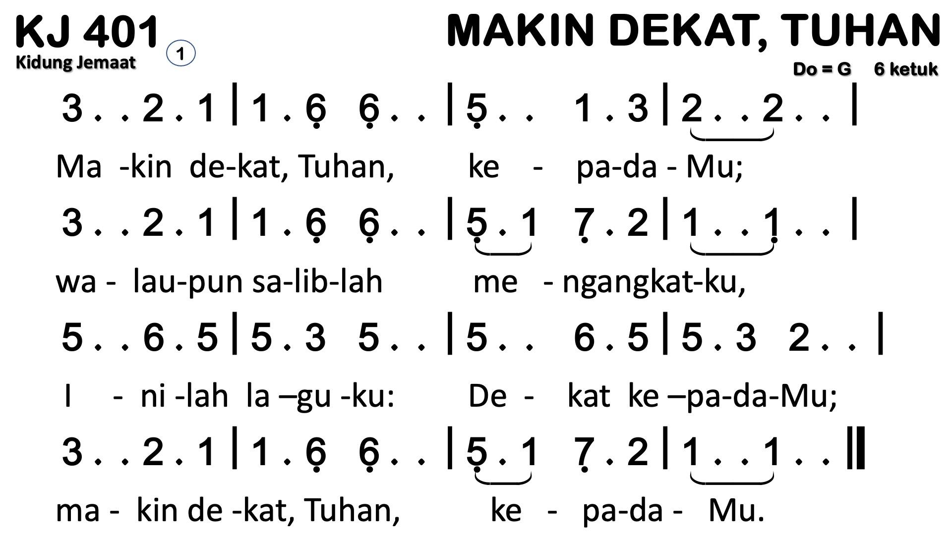 Partitur Chord KJ 401