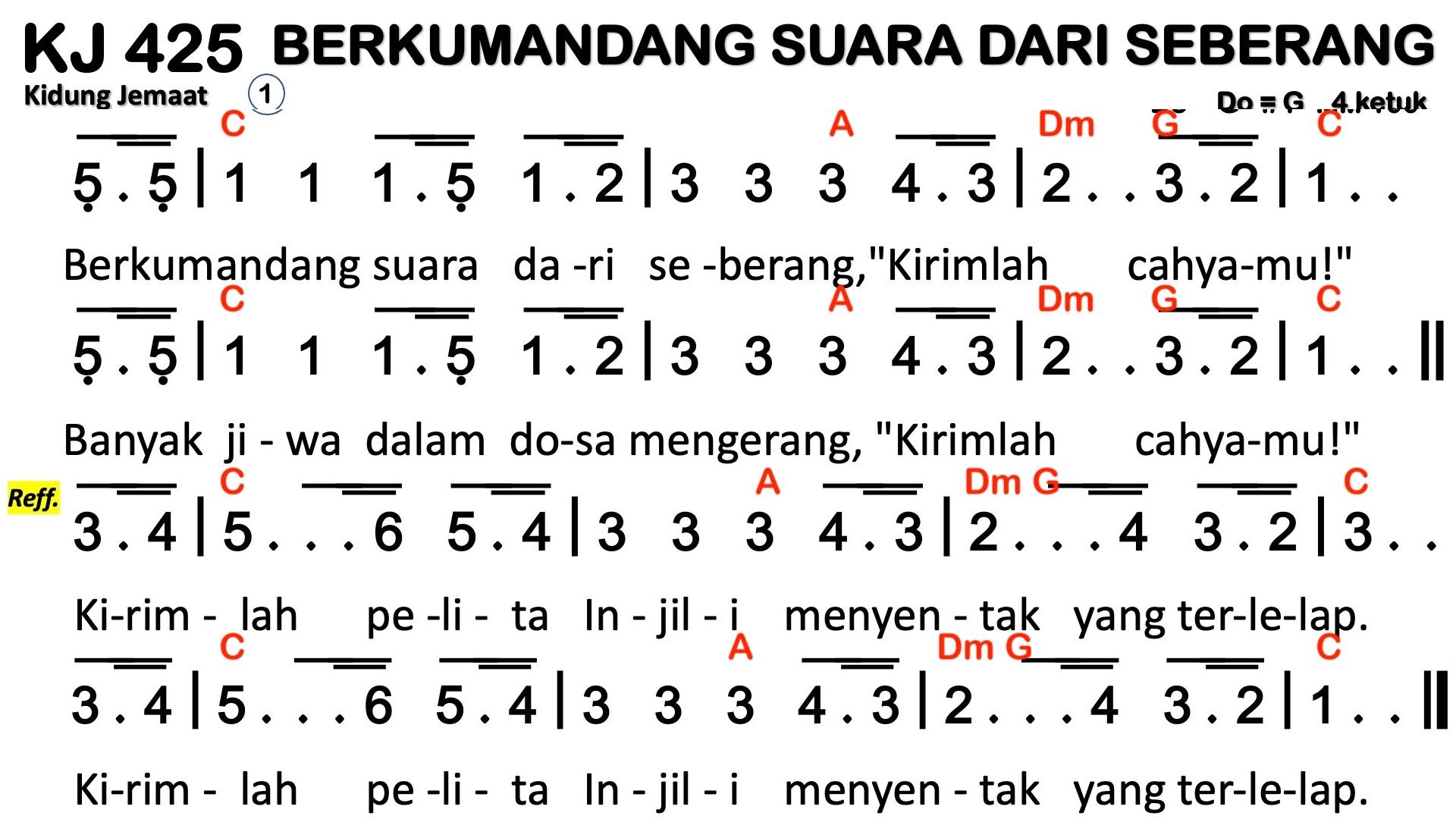 Partitur Chord KJ 425