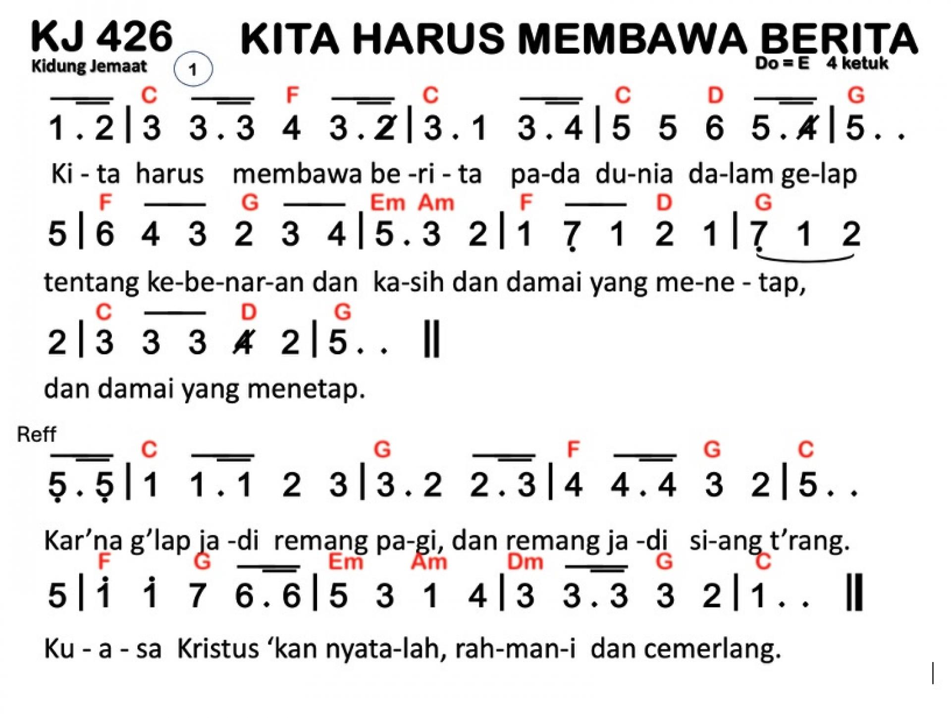 Partitur Chord KJ 426