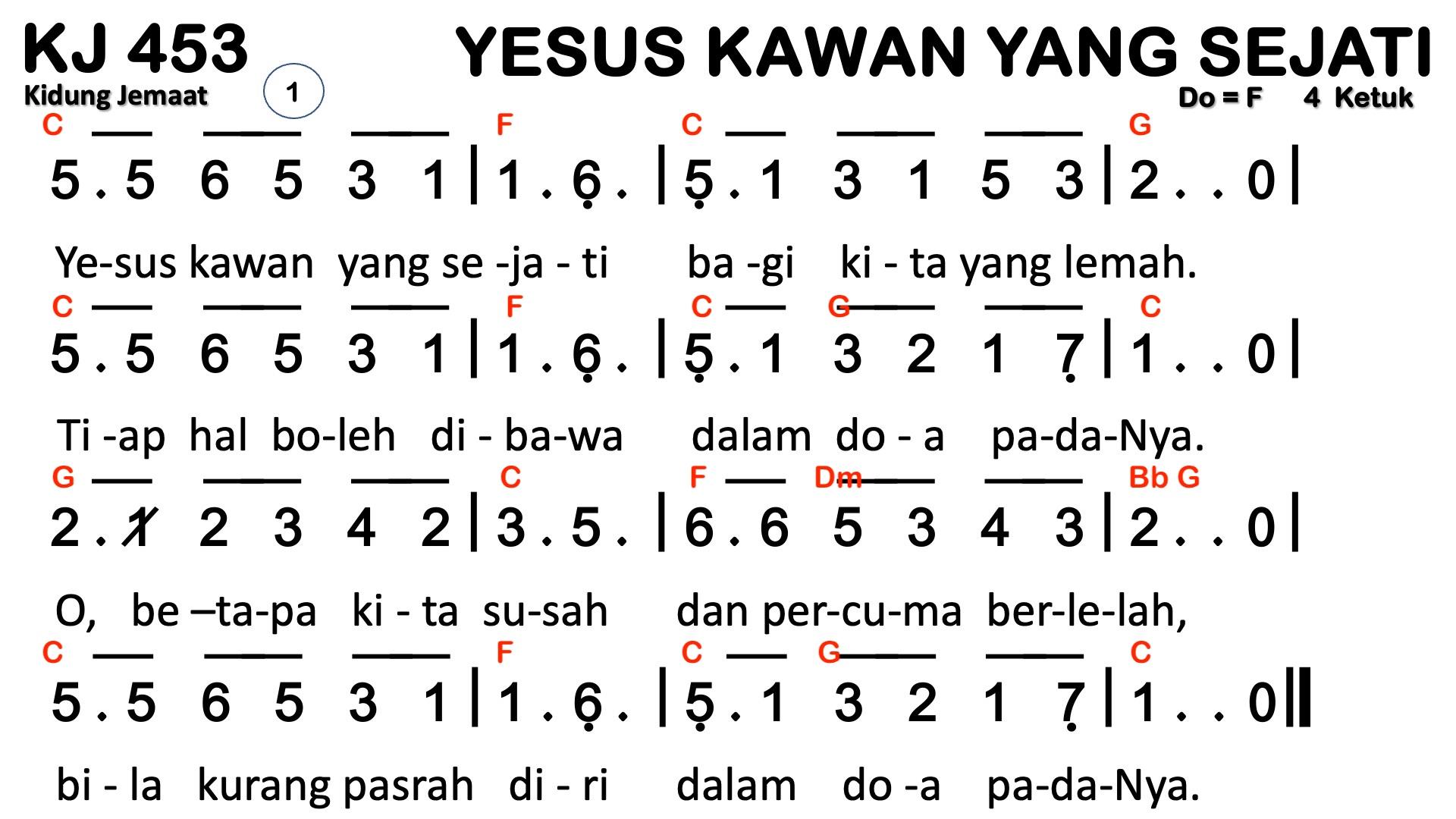 Partitur Chord KJ 453