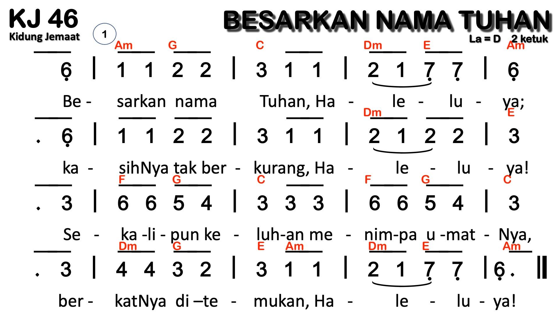 Partitur Chord KJ 46