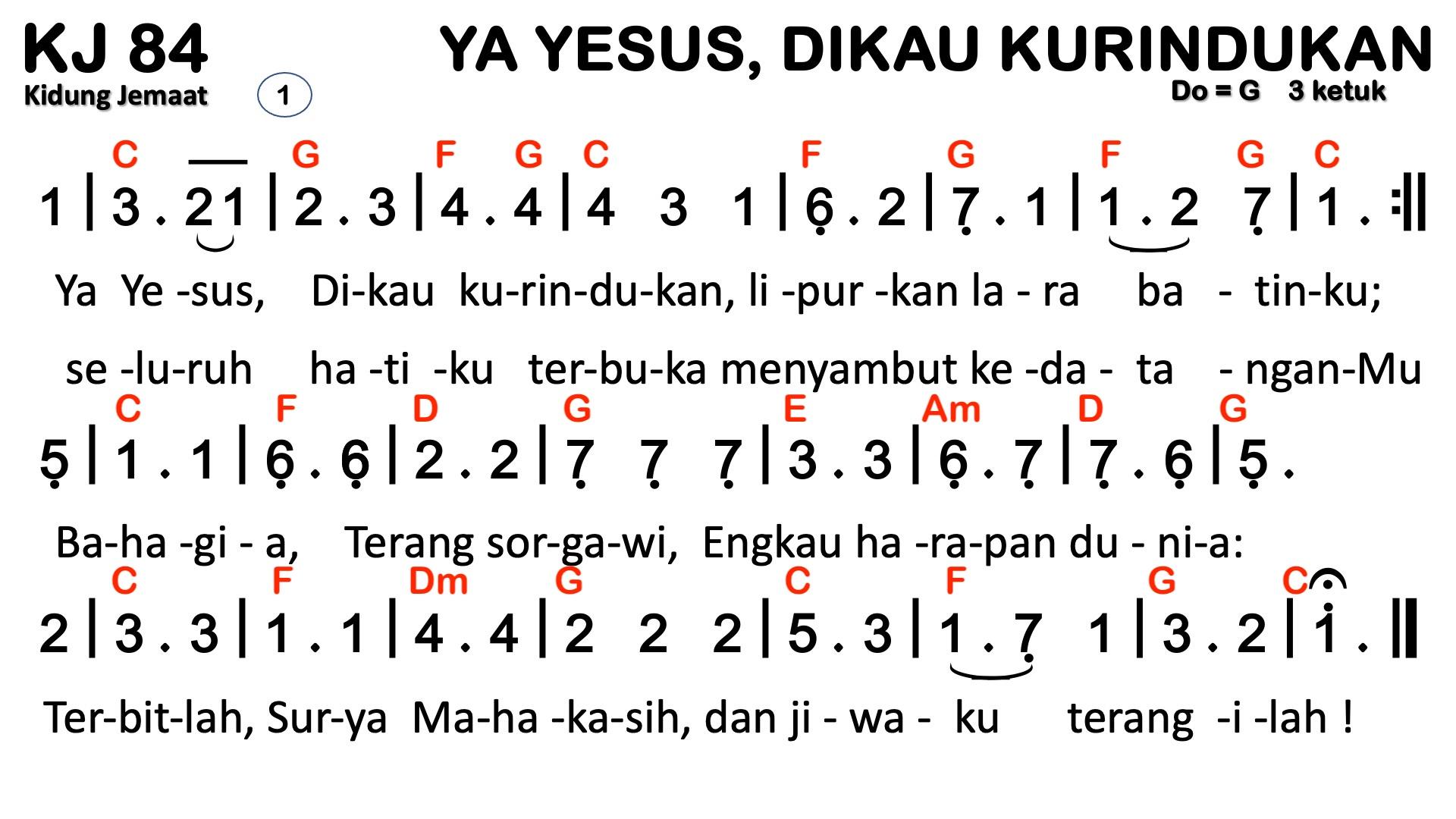 Partitur Chord KJ 84