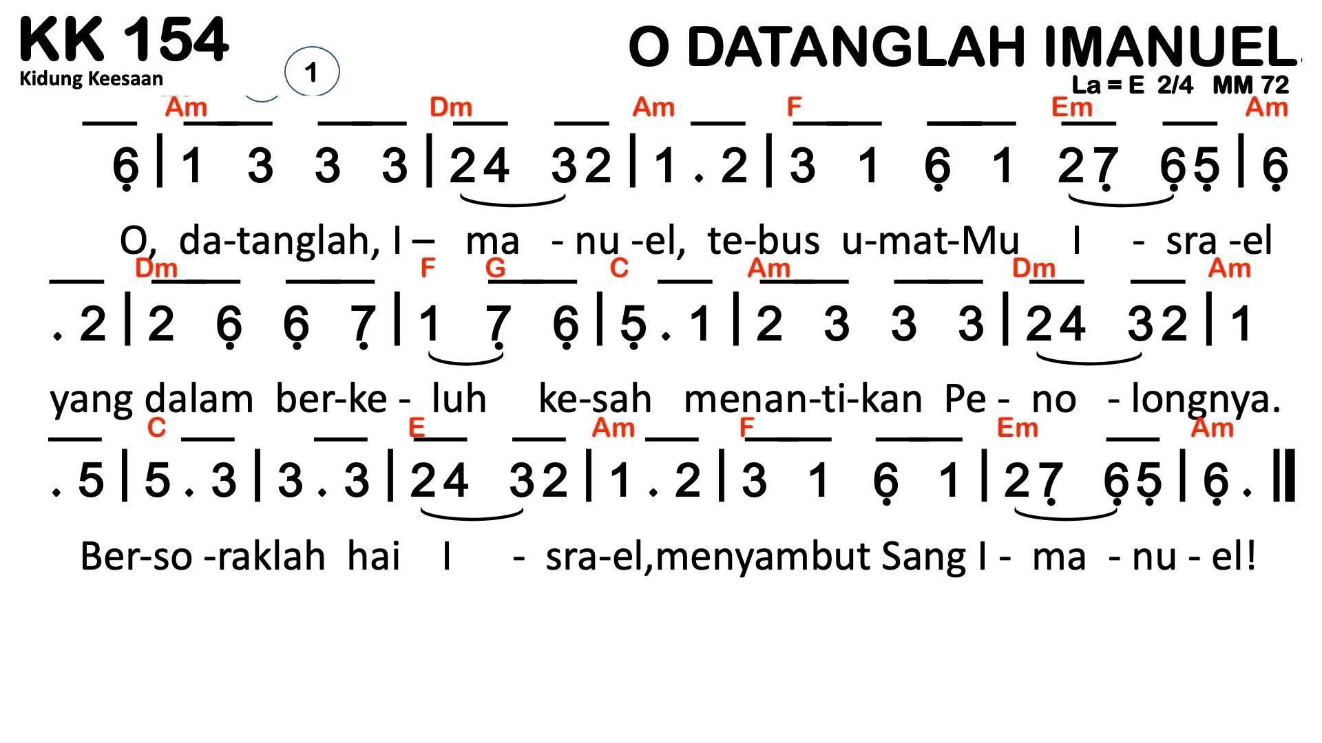 Partitur Chord KK 154