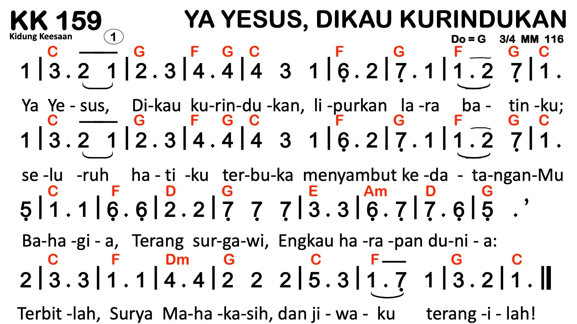 Partitur Chord KK 159