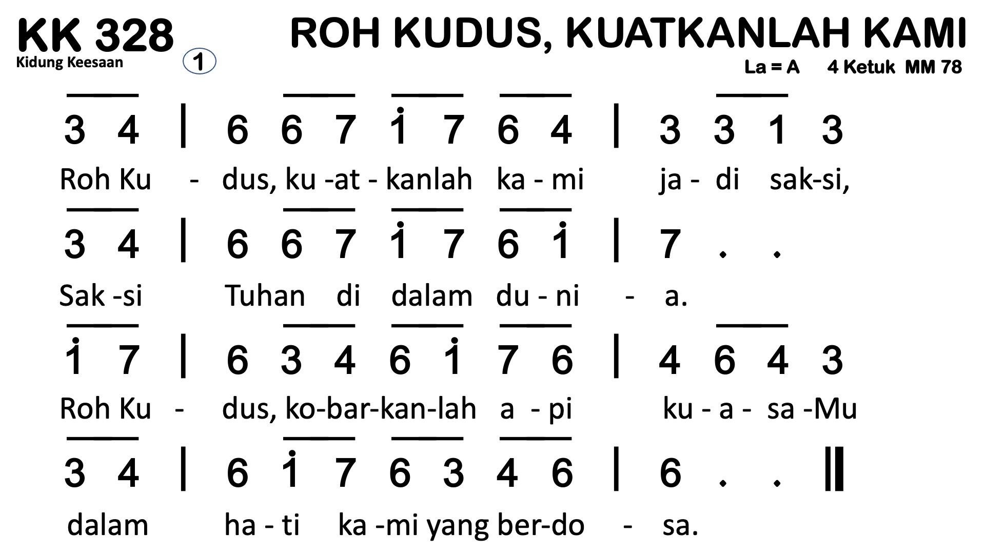 Partitur Chord KK 328