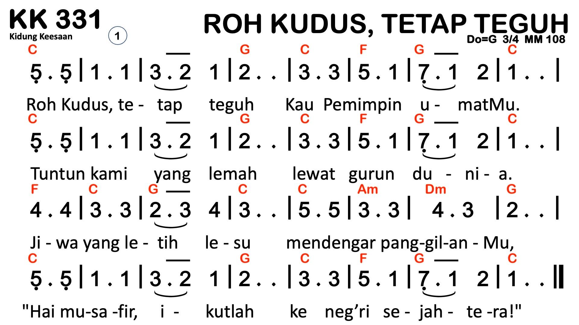 Partitur Chord KK 331