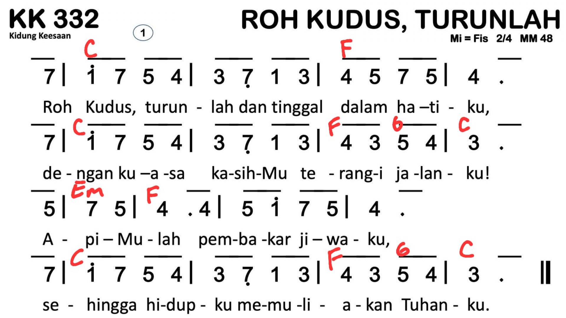 Partitur Chord KK 332