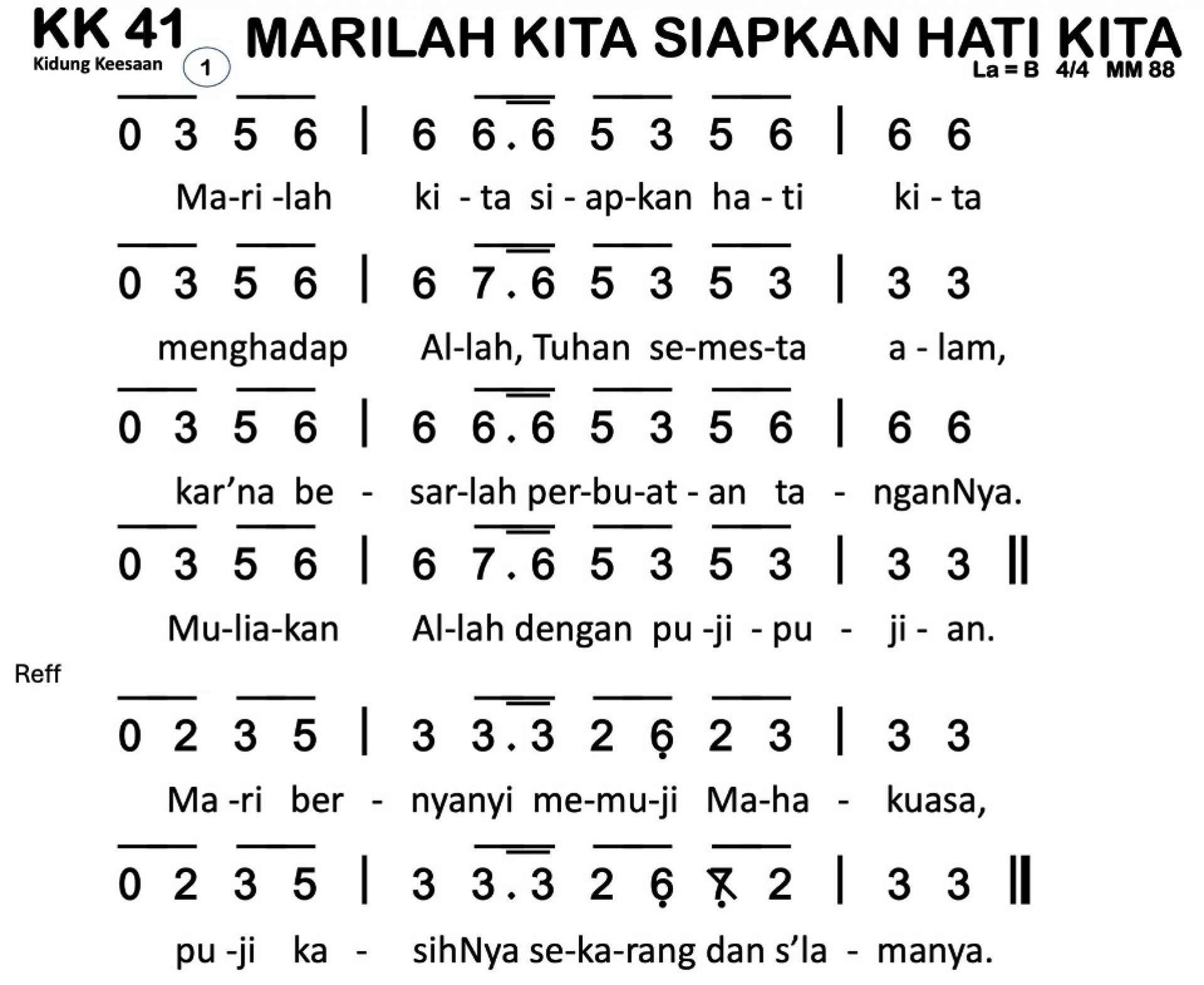 Partitur Chord KK 41