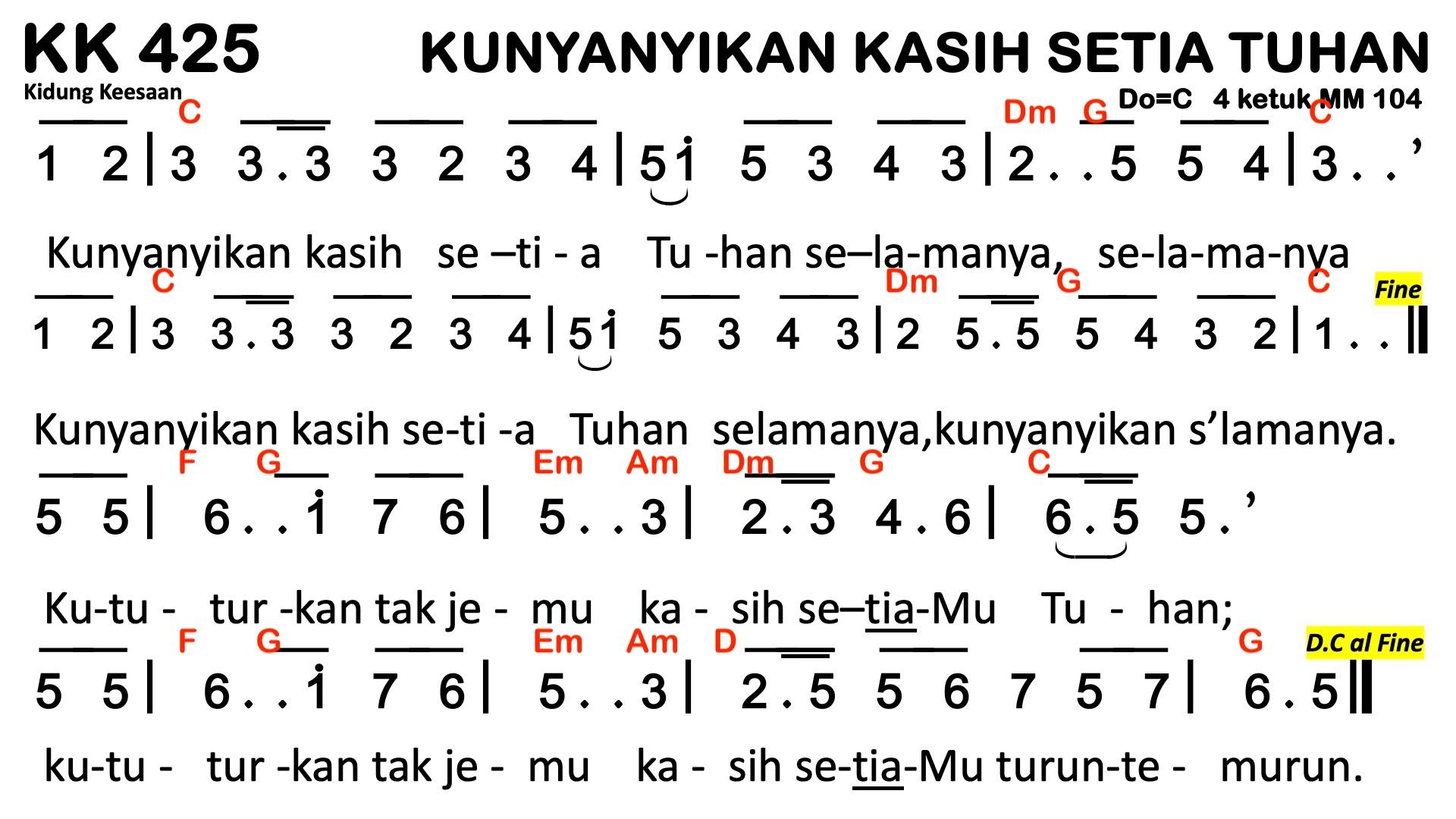 Partitur Chord KK 425