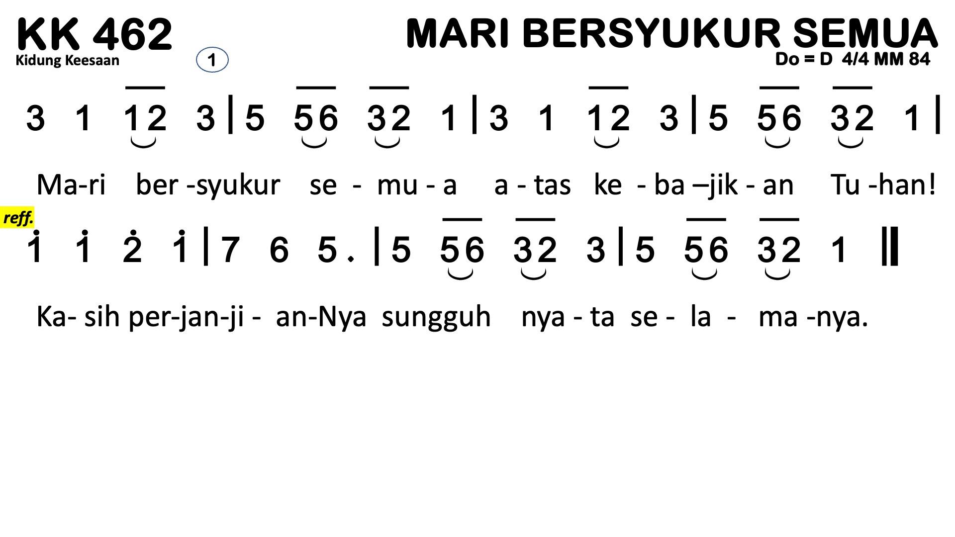 Partitur Chord KK 462