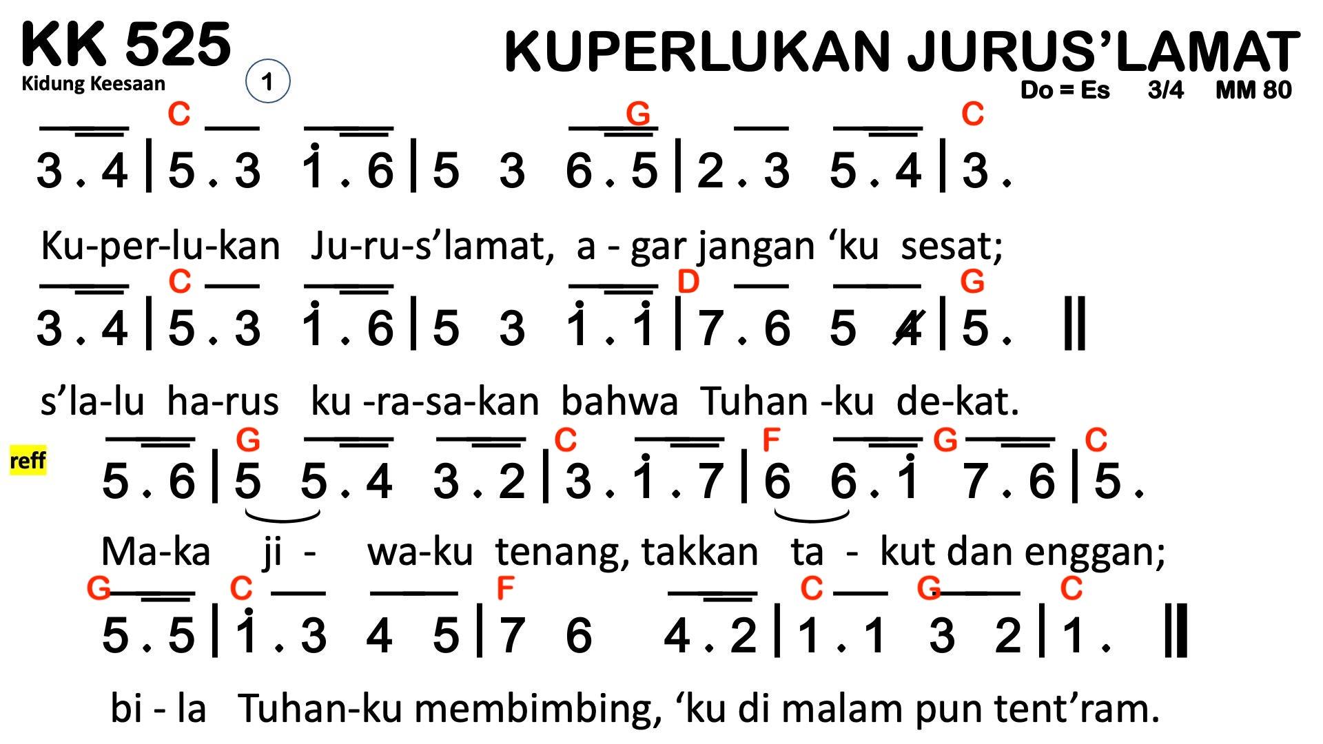 Partitur Chord KK 525