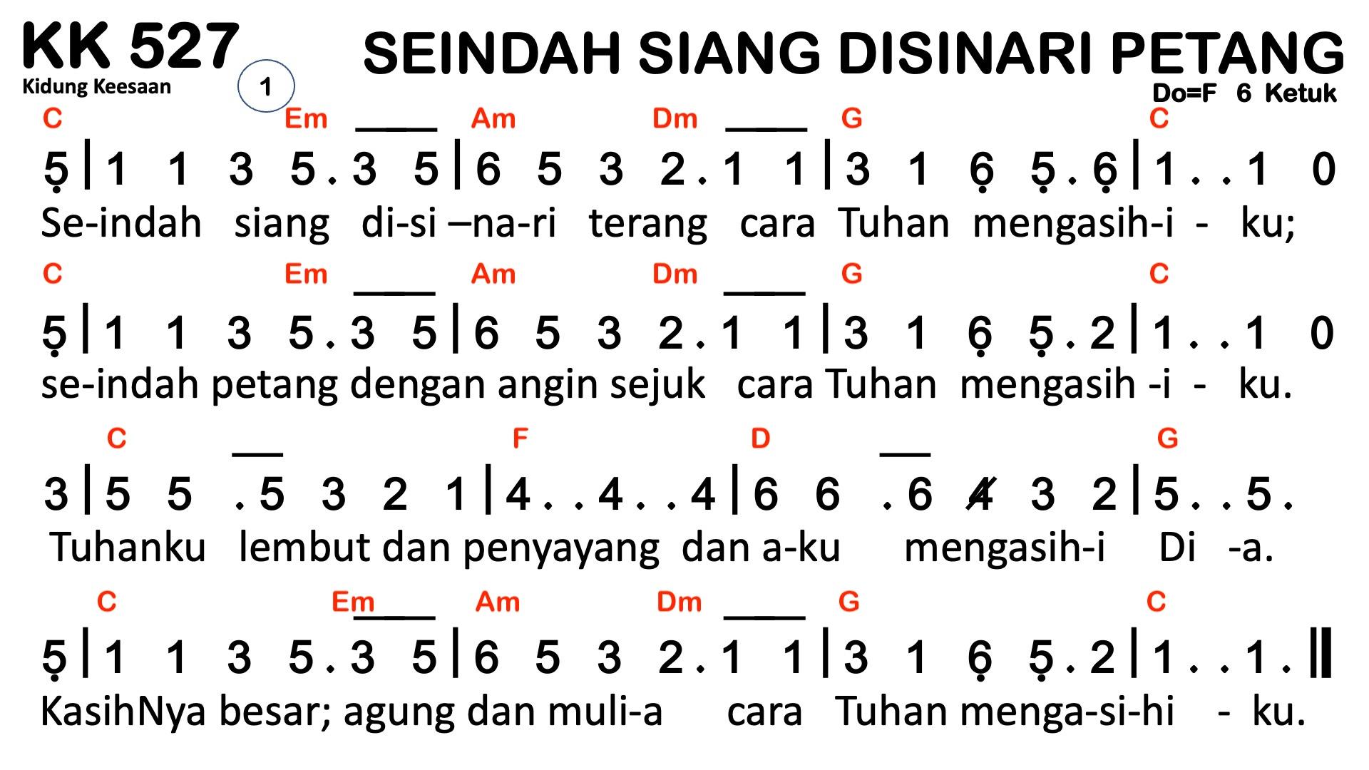 Partitur Chord KK 527