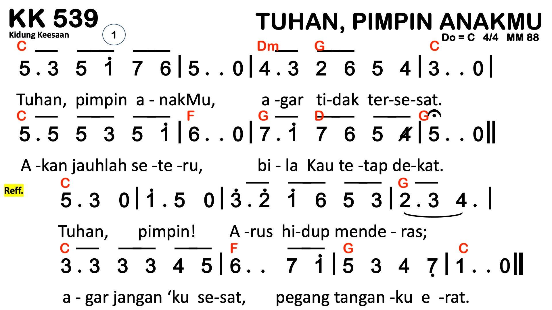 Partitur Chord KK 539