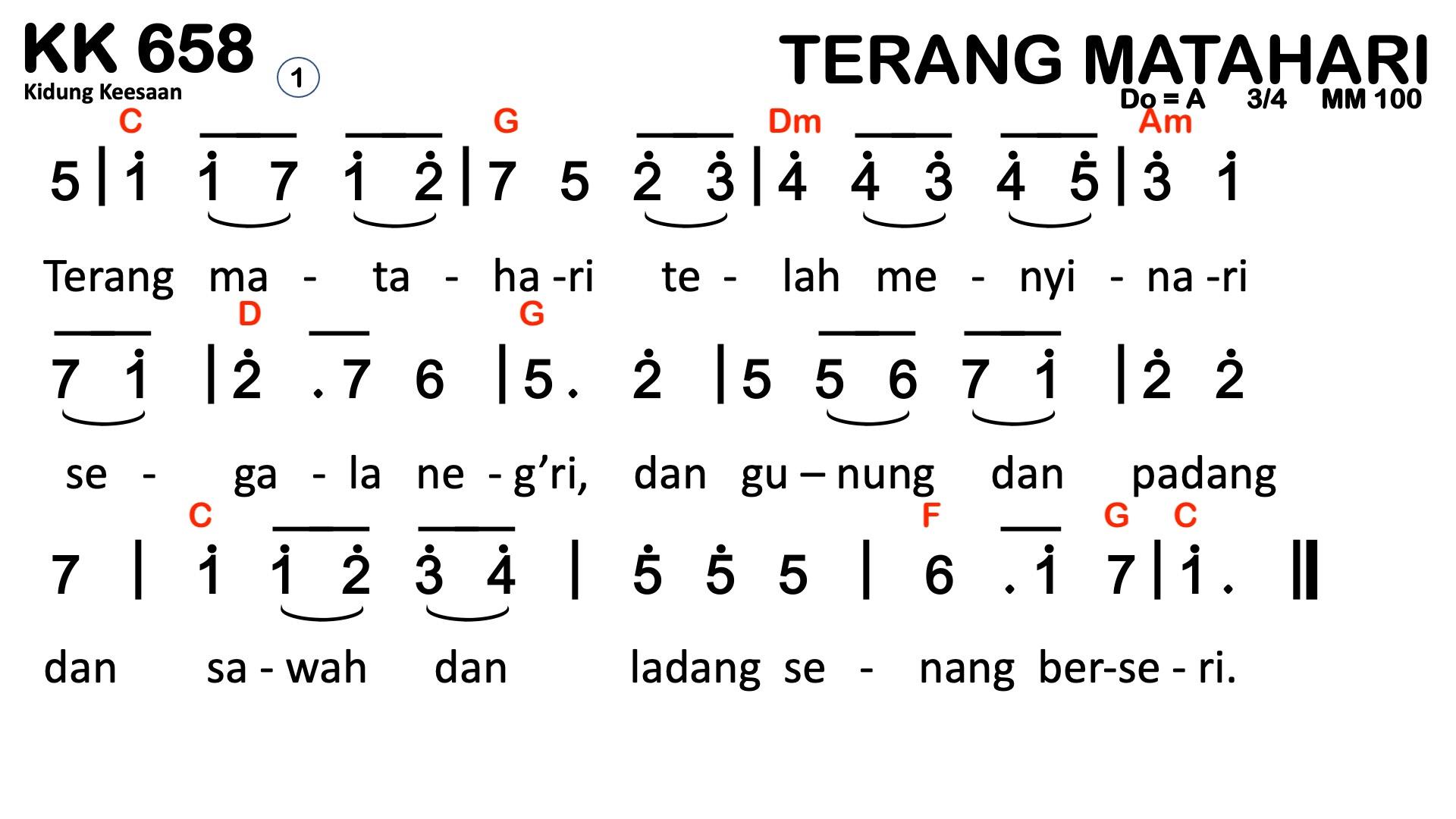 Partitur Chord KK 658