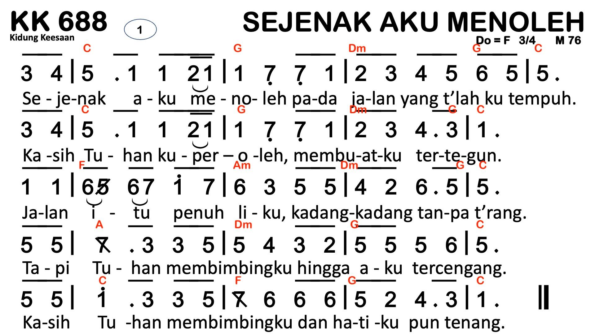 Partitur Chord KK 688