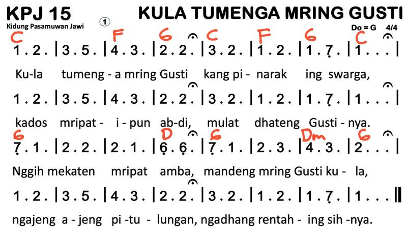 Partitur Chord KPJ 15