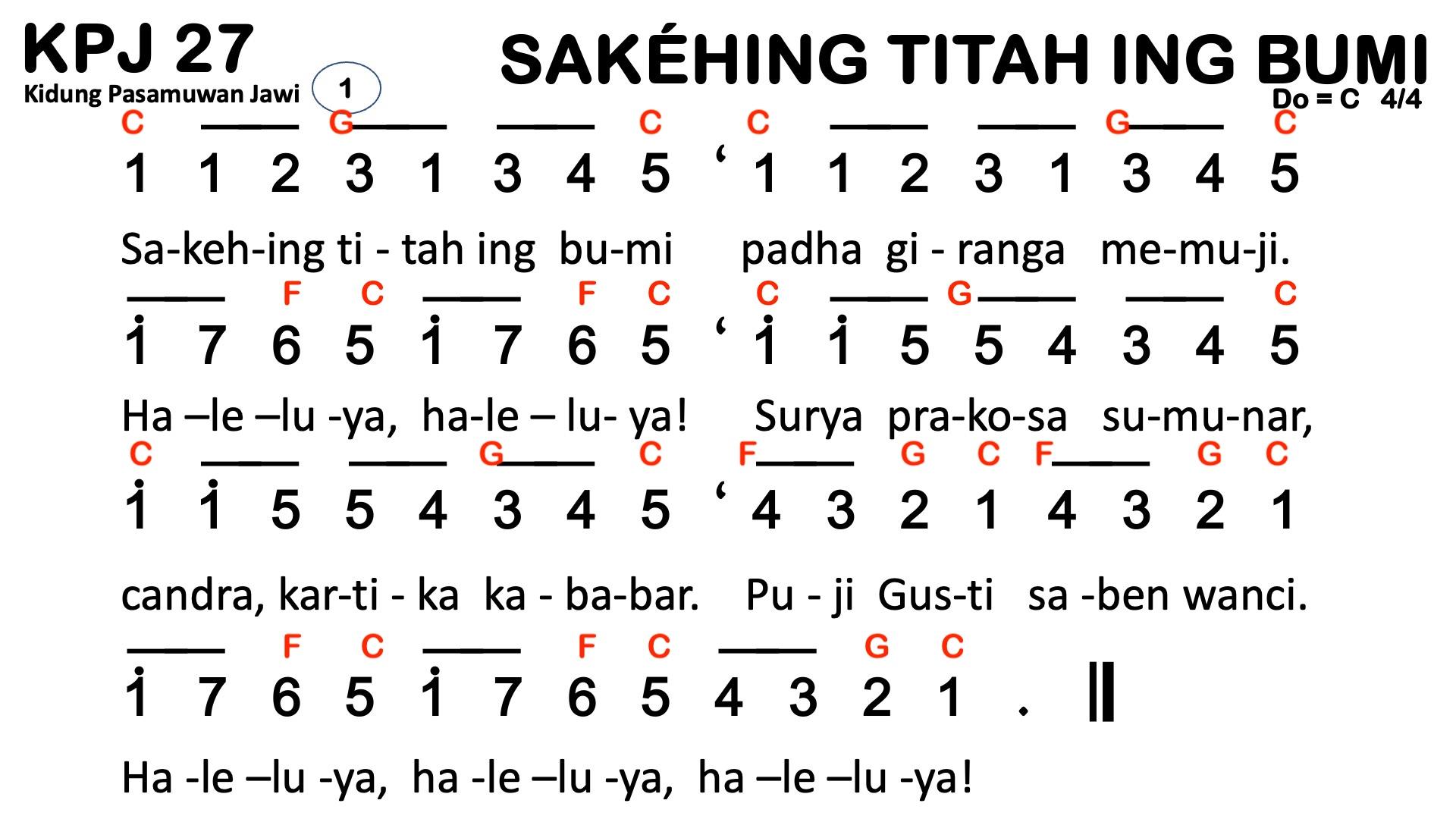 Partitur Chord KPJ 27