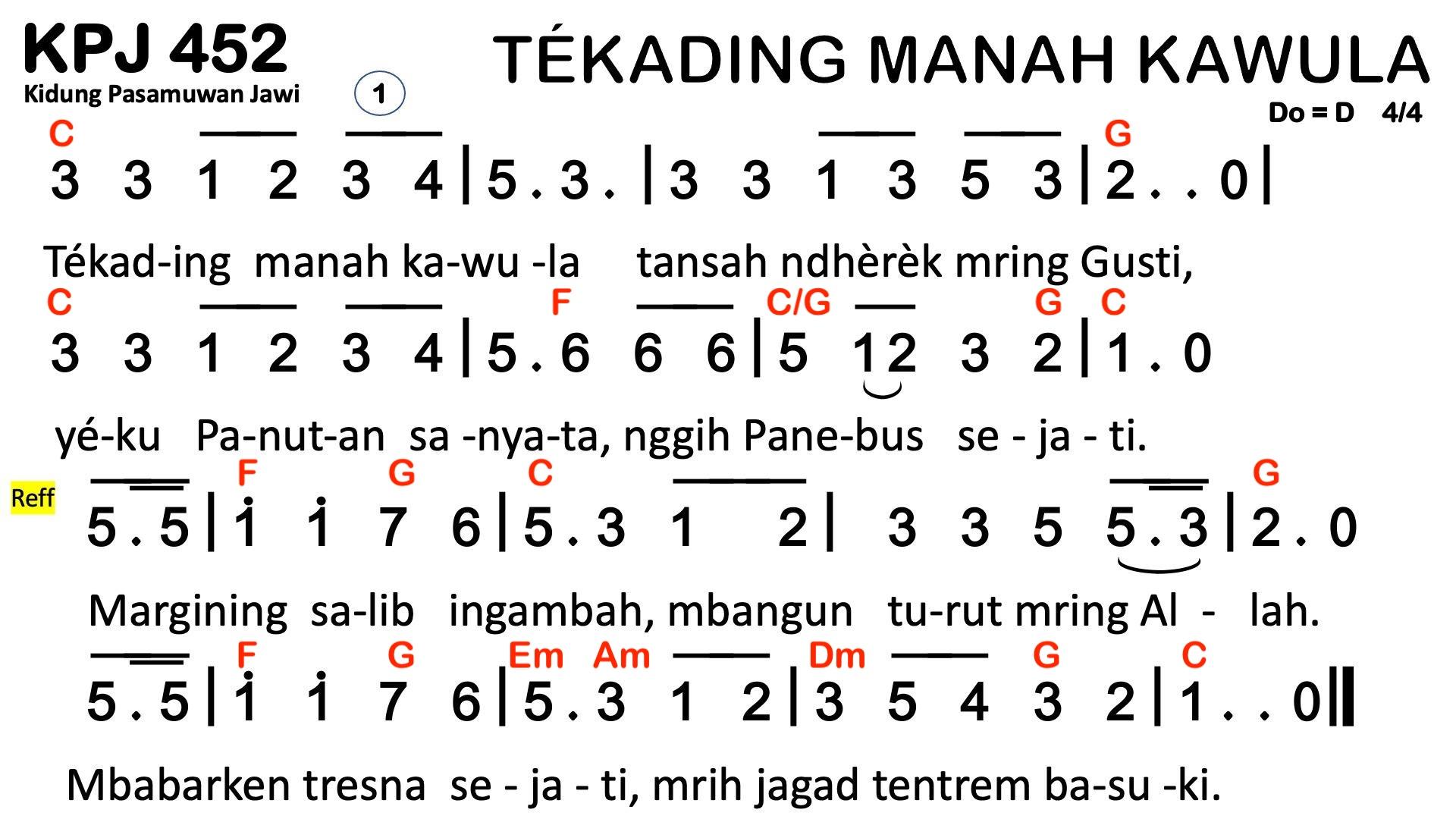 Partitur Chord KPJ 452
