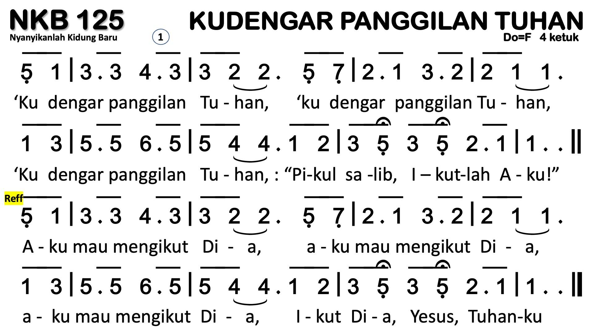Partitur Chord NKB 125