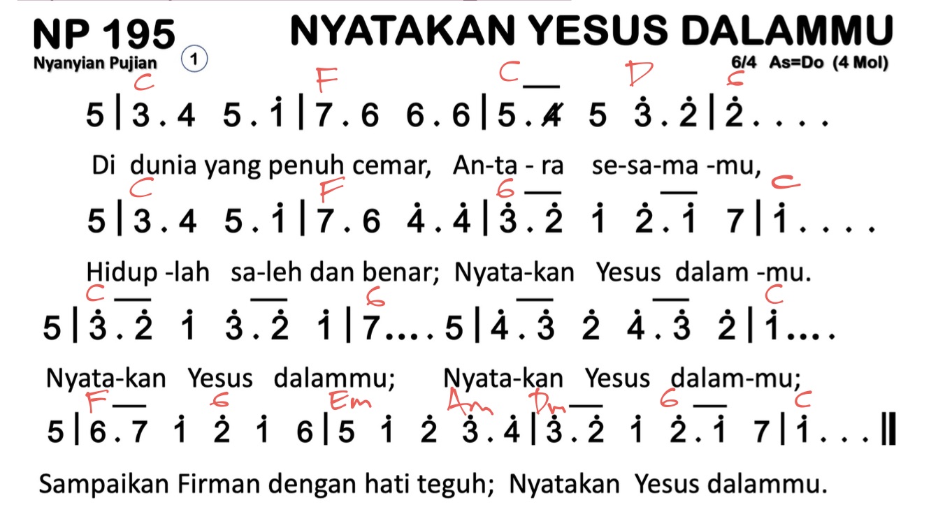 Partitur Chord NP 195