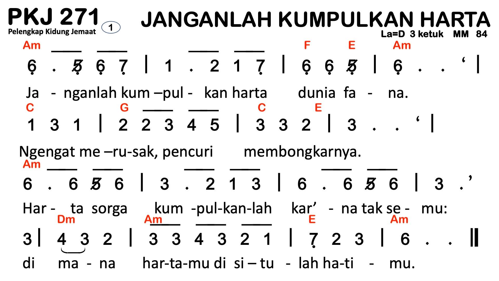 Partitur Chord PKJ 271