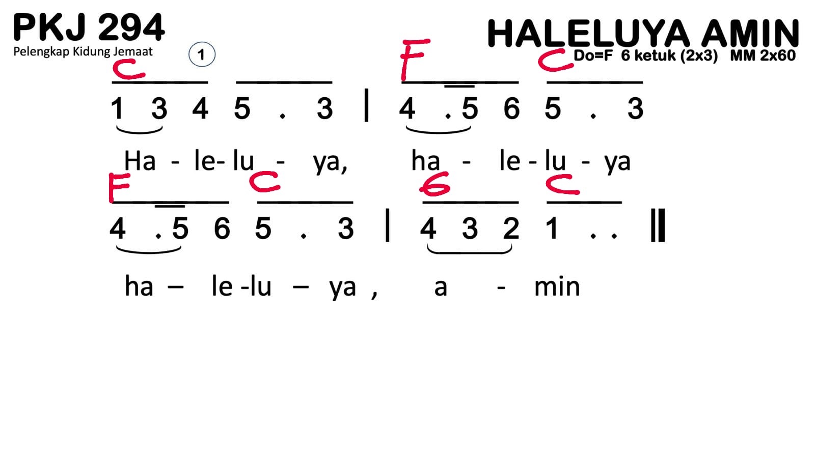 Partitur Chord PKJ 294