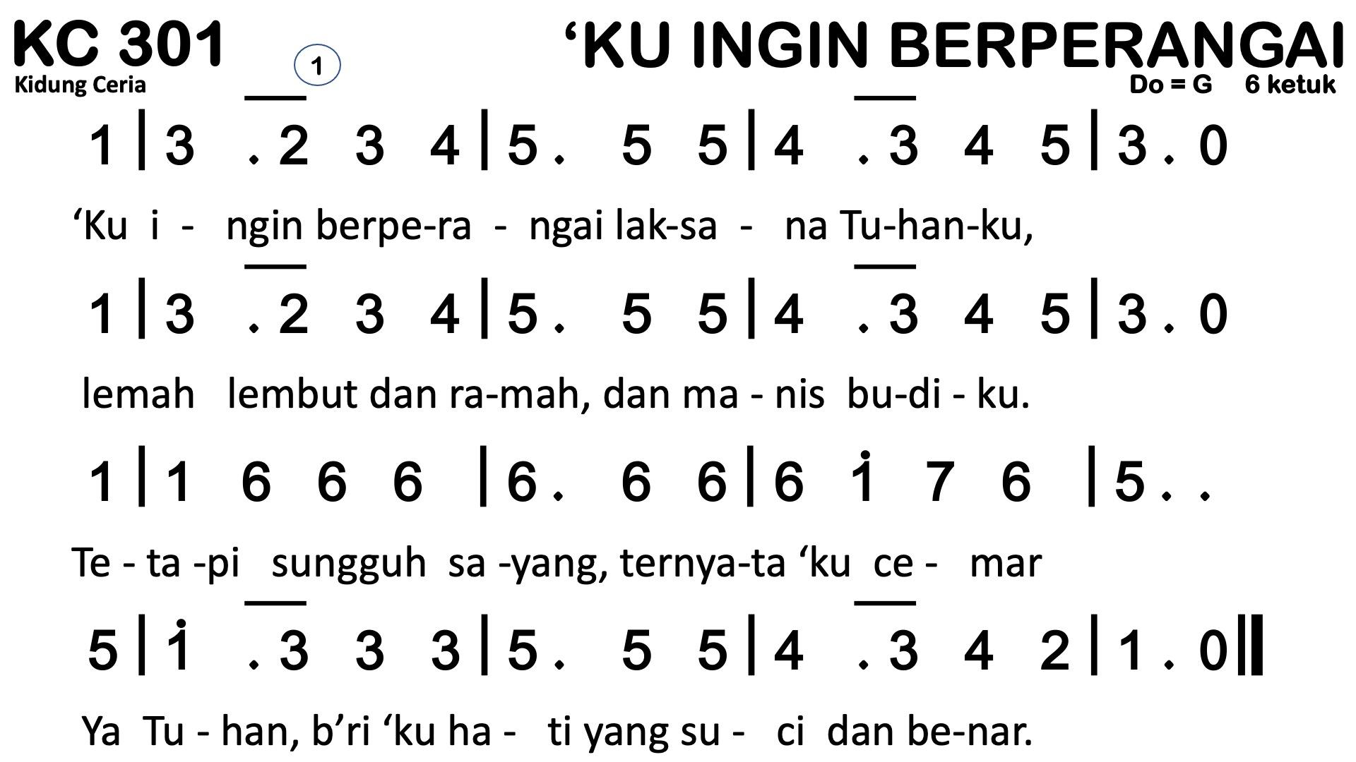 Partitur Polos KC 301