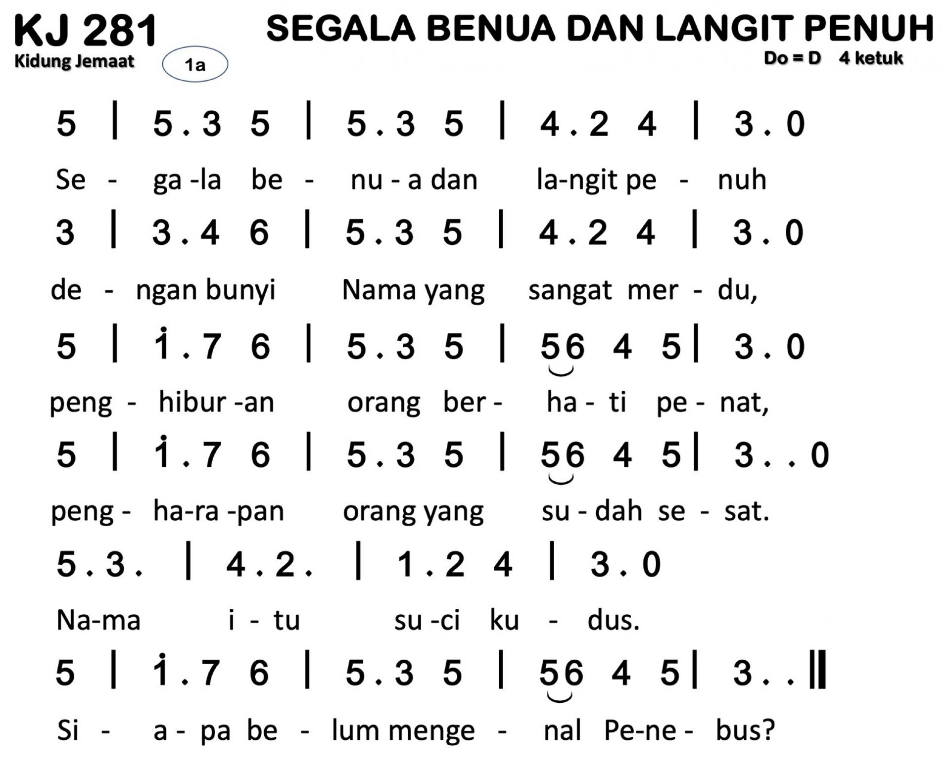 Partitur Polos KJ 281