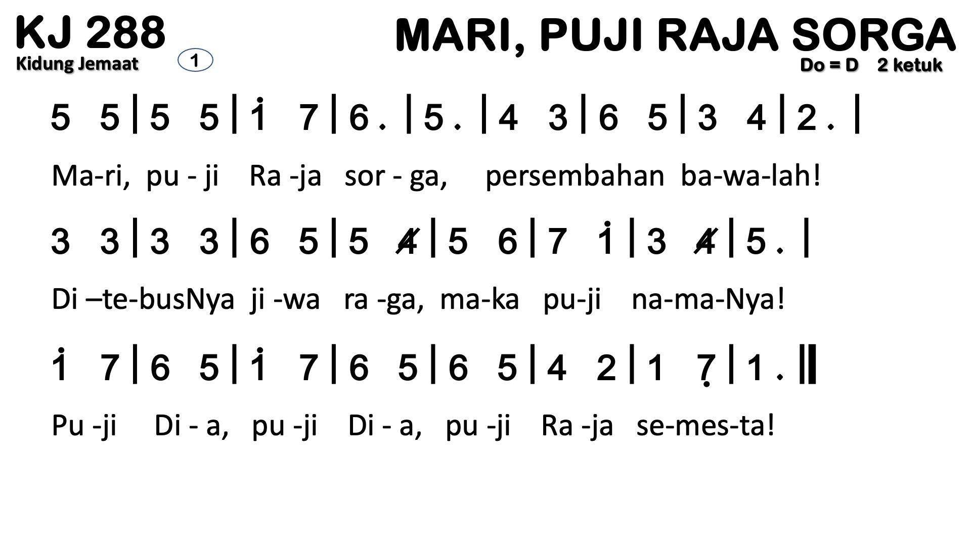 Partitur Polos KJ 288