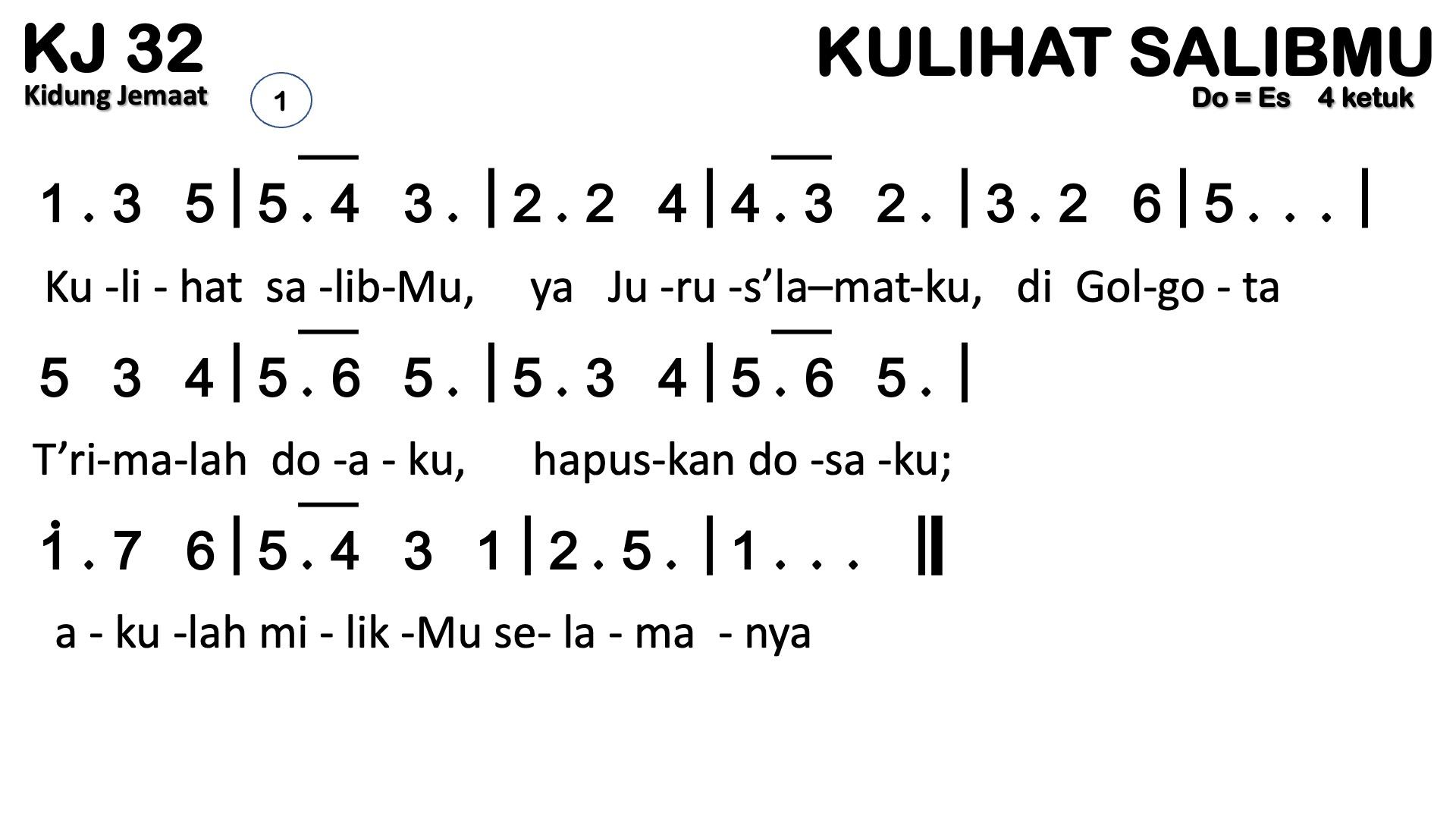 Partitur Polos KJ 32