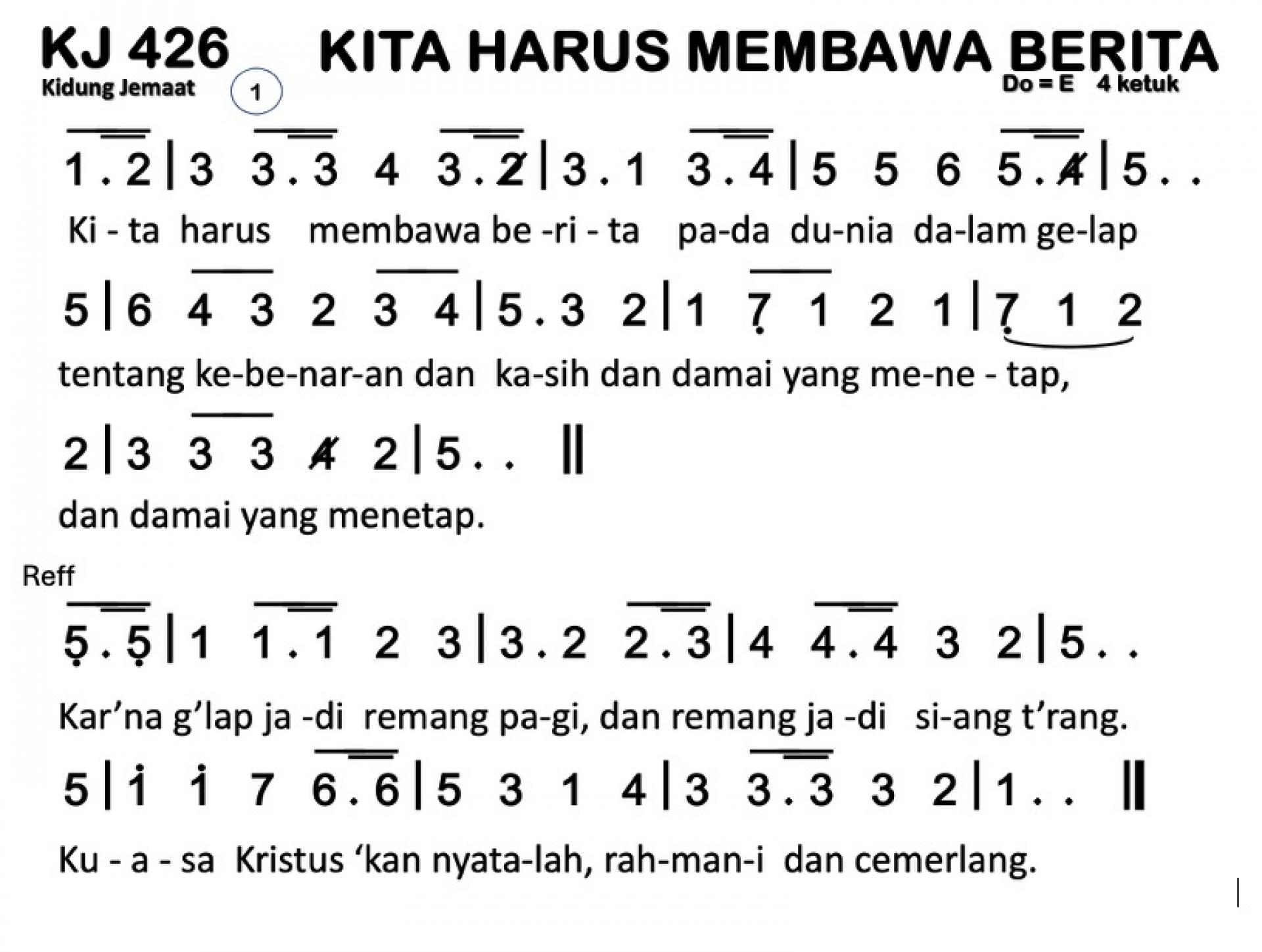 Partitur Polos KJ 426