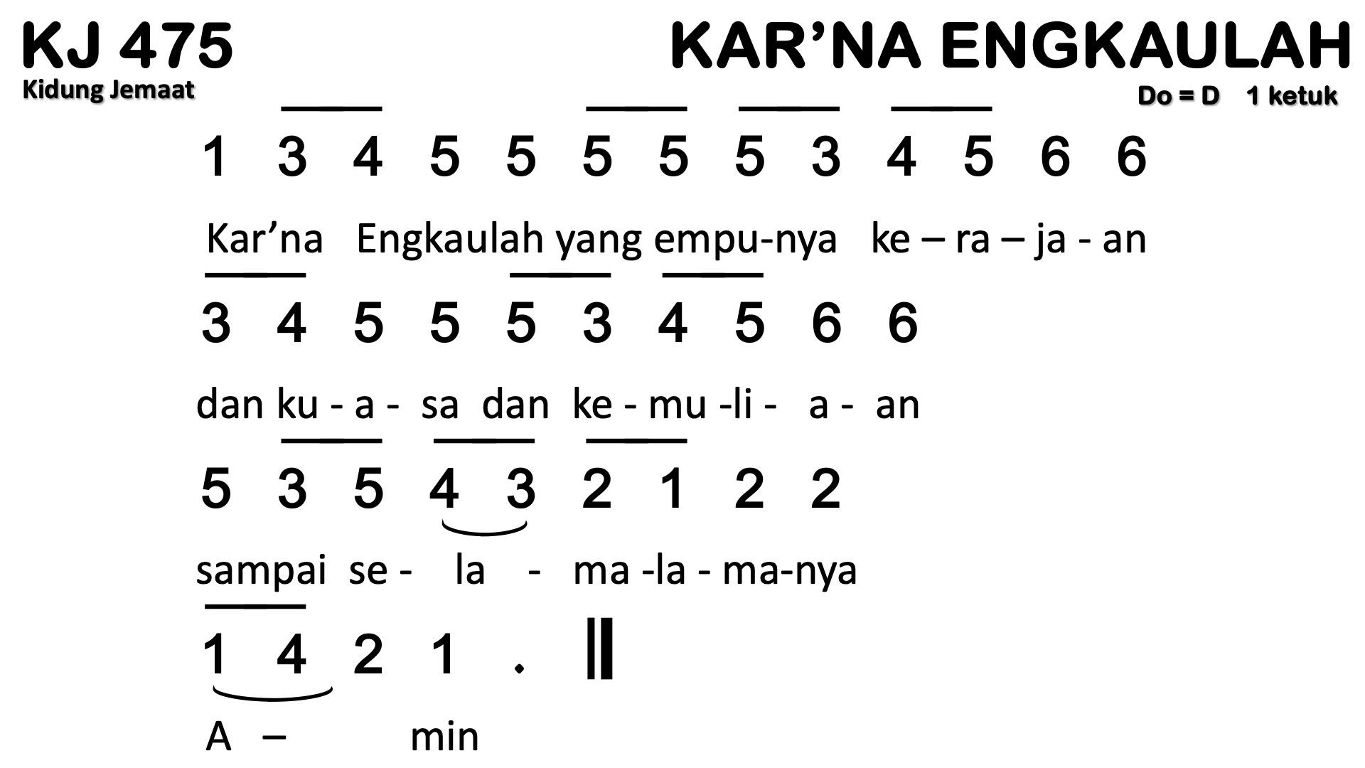 Partitur Polos KJ 475