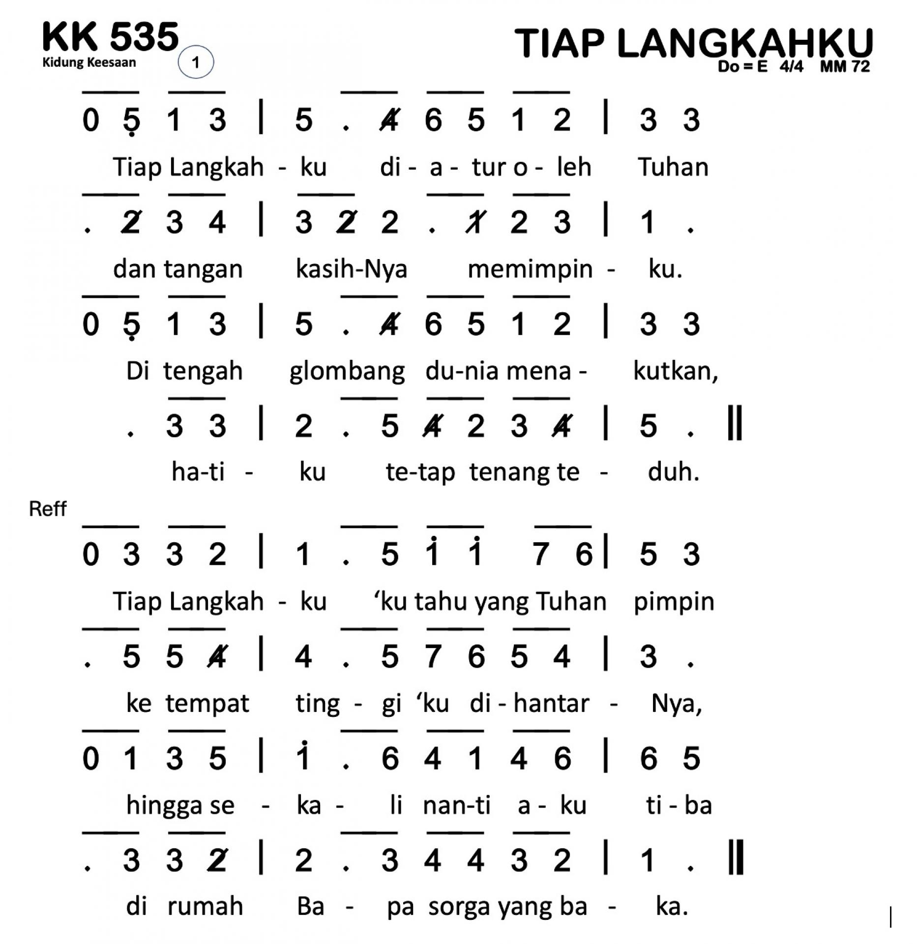 Partitur Polos KK 535