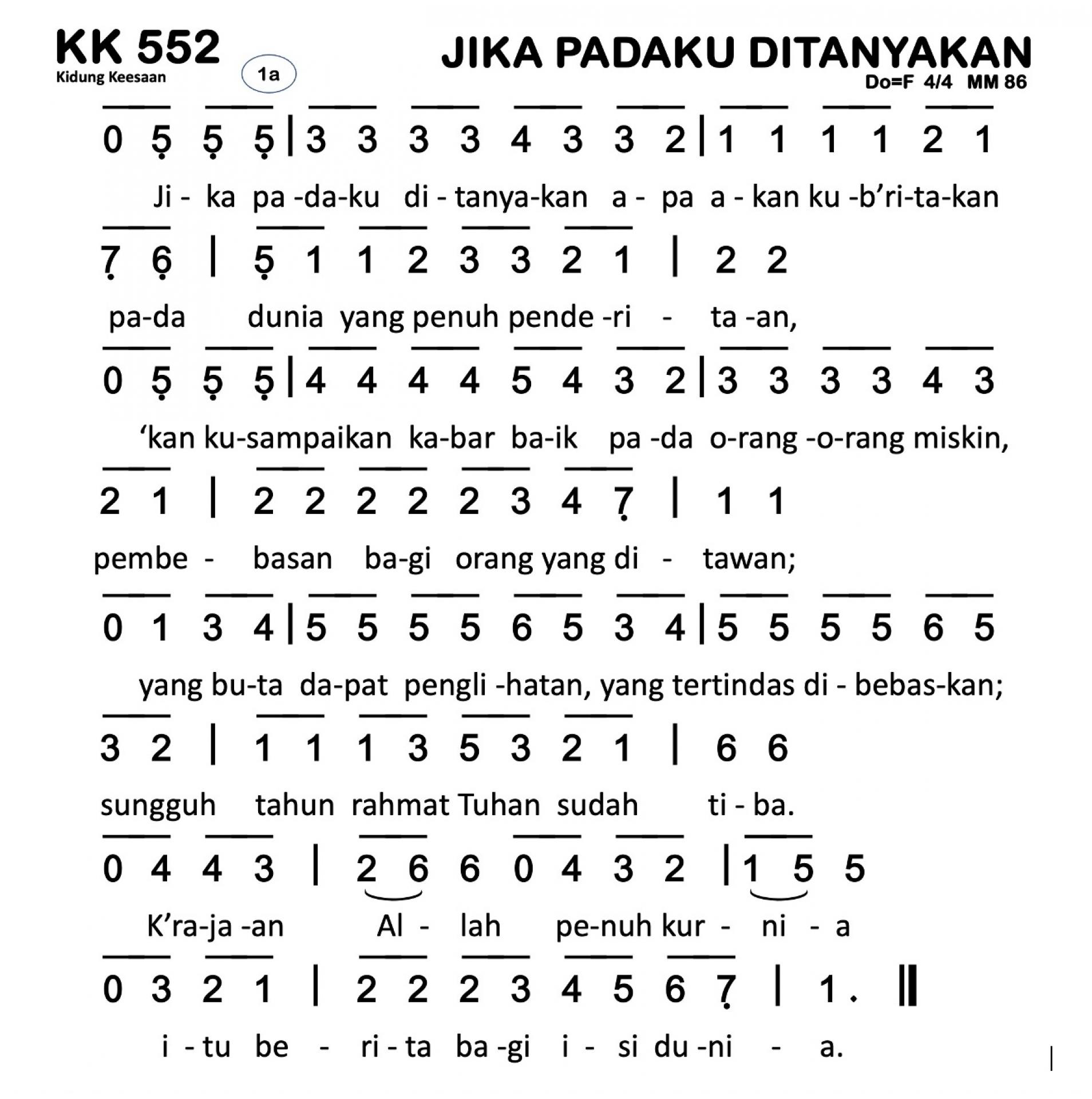 Partitur Polos KK 552