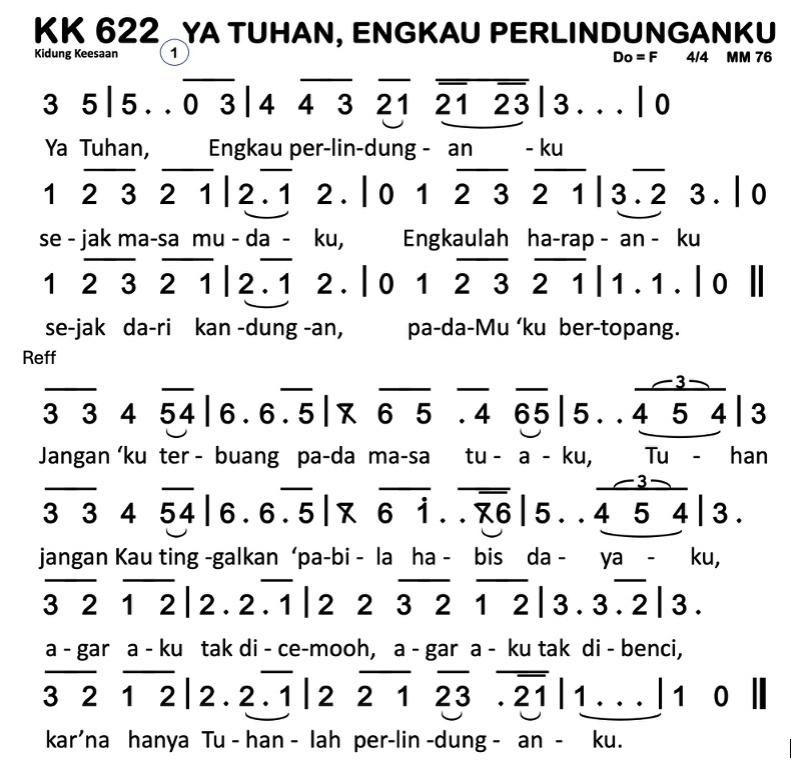 Partitur Polos KK 622