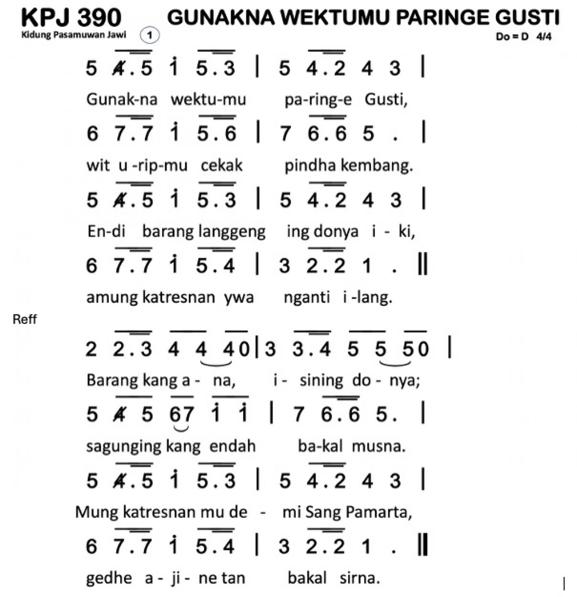 Partitur Polos KPJ 390