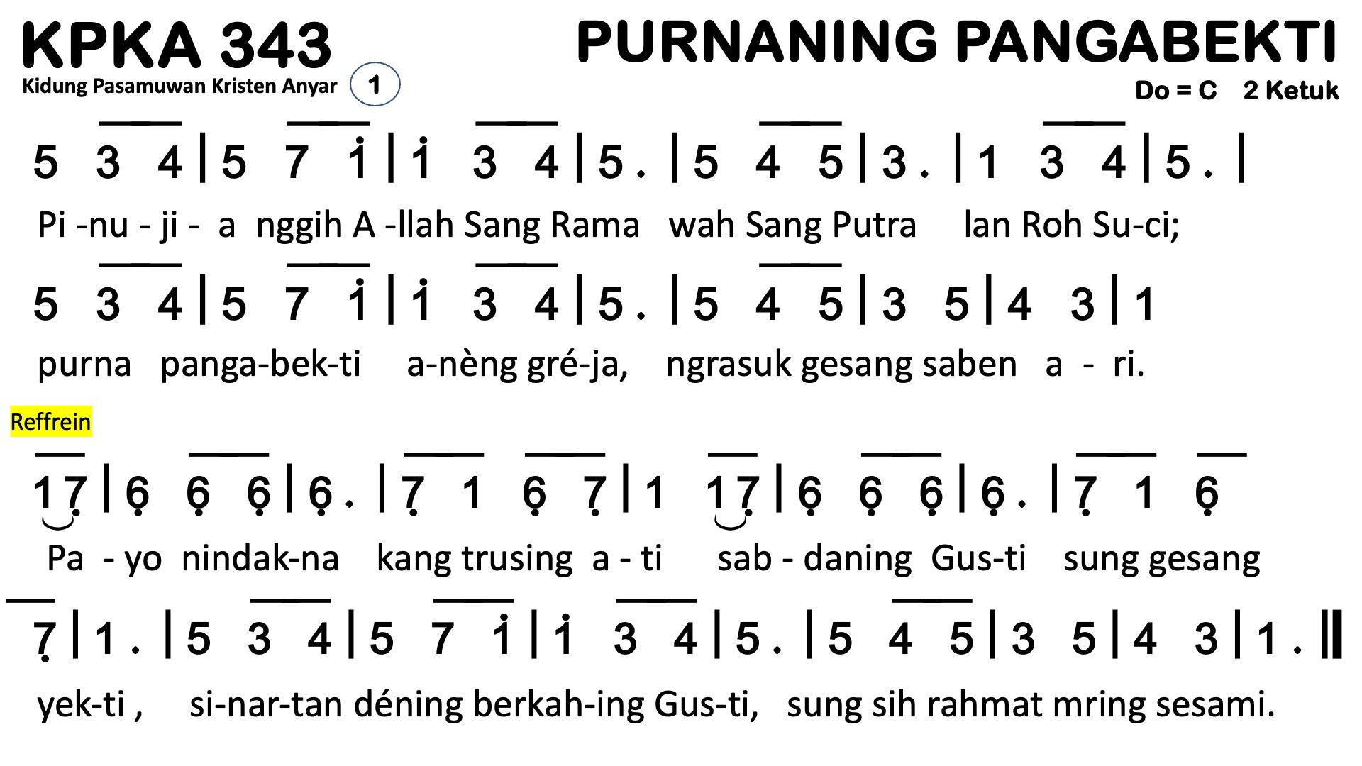 Partitur Polos KPKA 343