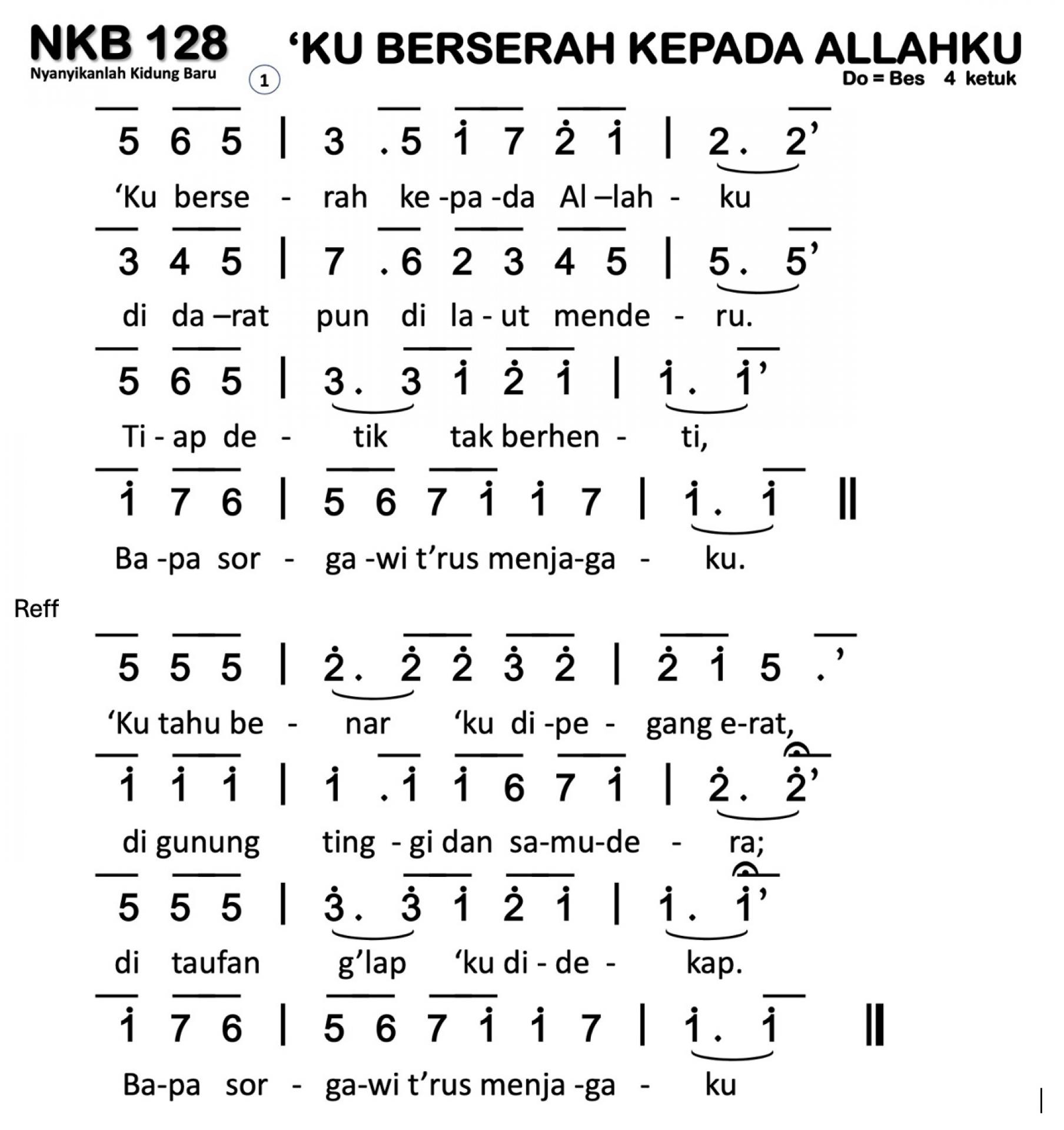 Partitur Polos NKB 128