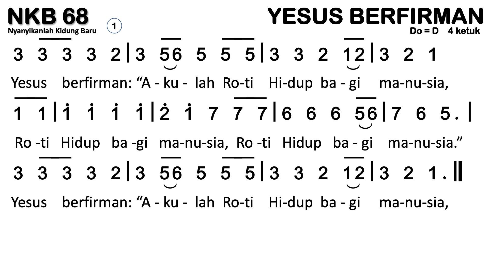 Partitur Polos NKB 68